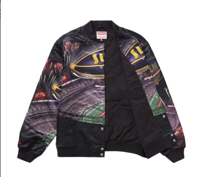 Supreme Mitchell & Ness Stadium Satin Varsity Jacket XLarge Supreme Mitchell & Ness Stadium Satin Varsity Jacket XLarge