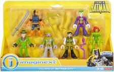 Imaginext Villains of Gotham 6 Action Figure Set (Scarecrow Ra's Al Ghul Riddler