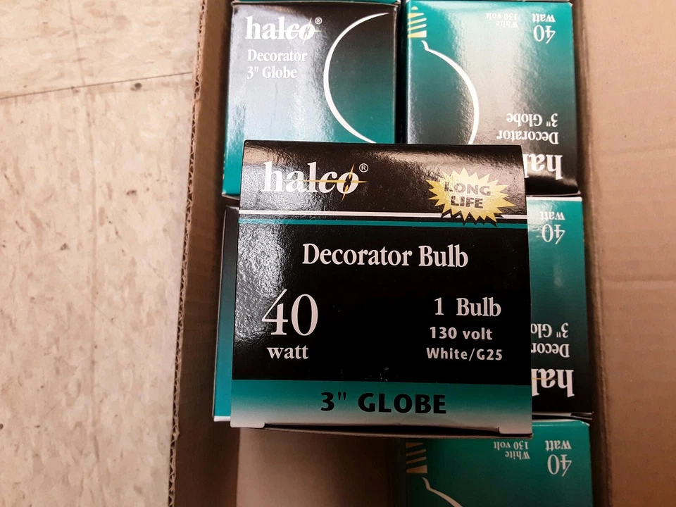 (10 pk) Halco 5004 Decorator 3" Globe Light Bulb G25WH40 - Image 3 of 4