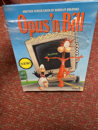 Opus 'n Bill wieder unterwegs! Bildschirmschoner PC Berkely Breathed Diskette 3.5 - Bild 1 von 4