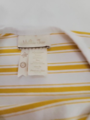 Matilda Jane Wonderful Parade Striped Dandelion Boatneck Top Size 6 - Picture 3 of 10