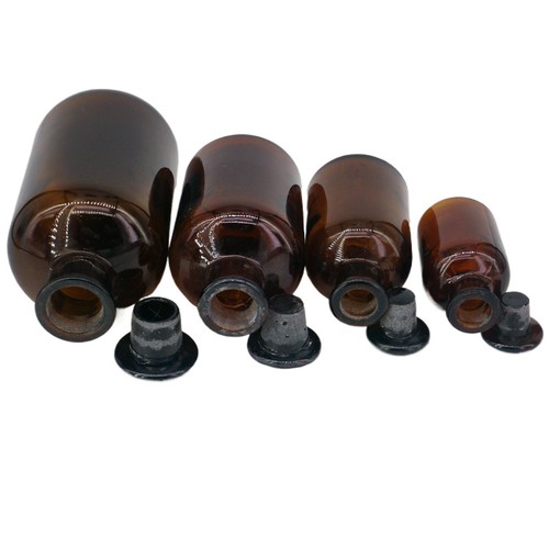 250-2500ml Brown Glass Narrow Mouth Bottle With Stopper Lab Chemistry Glassware - Picture 4 of 6