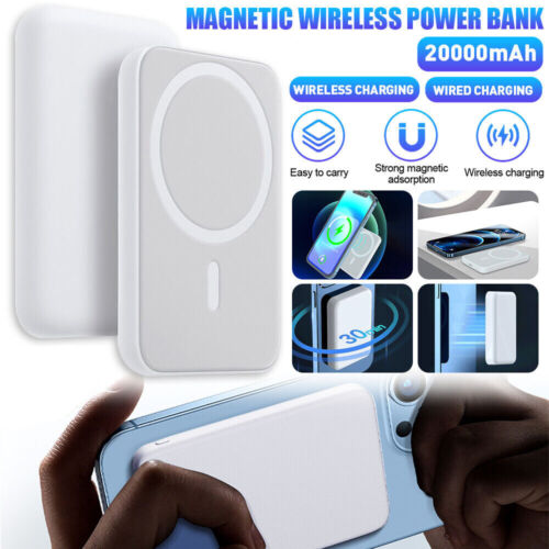 20000mAh Magnetic Power Bank Wireless Battery Pack For iPhone 15/14/13/12 Series - Afbeelding 1 van 20