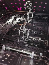 LOT OF 50 BLACK BOUTIQUE SCROLL DAMASK PLASTIC BOTTOM HANGERS BONUS 