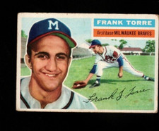 24820* 1956 Topps # 172 Frank Torre (white back)