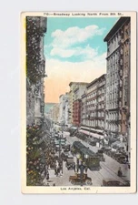 PPC Postcard CA California Los Angeles Broadway Looking North From 8Th St Busine