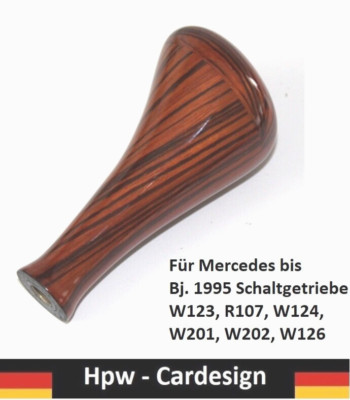 ZEBRANO HOLZ WOOD Schalthebel Schaltknauf Mercedes W124 W201 W126 manuell