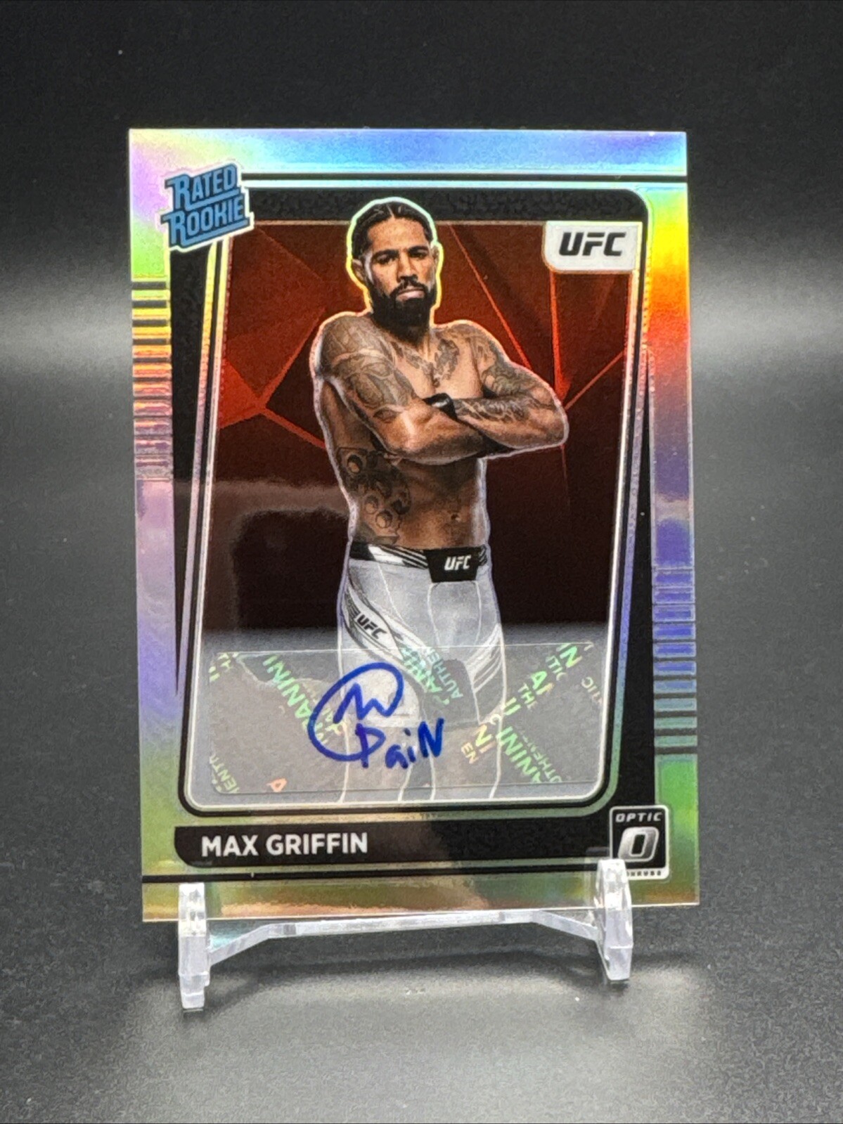 2022 Panini Donruss Optic UFC Max Griffin Rated Rookie RC #119 Silver Holo Prizm