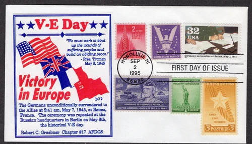 1995 Germany Surrenders V-E Day 50th (2981f) - AFDCS #17 COMBO FDC MW441
