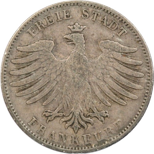 1855 GERMAN STATES Bavaria Maximilian II ANTIQUE Silver 2 Gulden