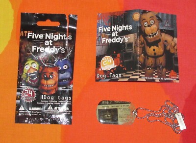 FNAF Five Nights at Freddy's Dog Tag, Freddy Fazbear's Pizza Newspaper Ad (2016)