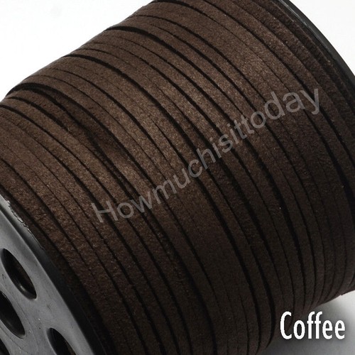 Faux Suede Flat Leather Cord Lace Thread String Enviro Jewellery 2.5m 3mm - Picture 22 of 66
