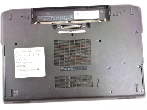 Dell Latitude E6520 15.6" Laptop i7-2720QM 2.2GHz No RAM 128 GB SSD No Battery - Picture 7 of 7