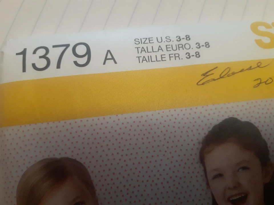 Dress & 18" Doll Dress Girls 3 4 5 6 7 8 Simplicity 1379 Sewing Pattern UC FF - Image 2 of 4