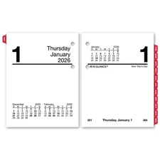 2026 At-A-Glance E919-50 Compact Daily Calendar Refill with Tabs, 3 x 3-3/4"