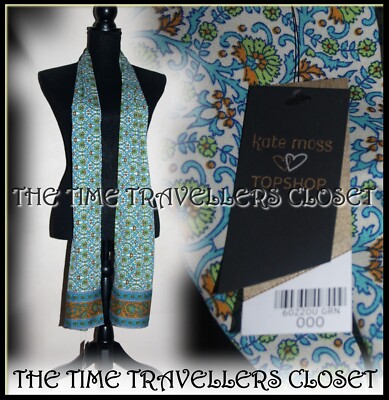 Brandneu mit Etikett extrem selten Topshop Kate moosgrün mehrfarbig Liberty Print langer Schal