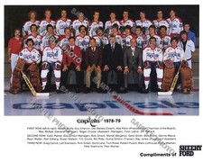 1978-79 Washington Capitals 8x10 Team Photo Dennis Maruk Guy Charron 