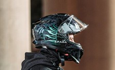 Spada SP18 Full Face Motorcycle Motorbike Helmet Dark Chameleon Paint Pinlock