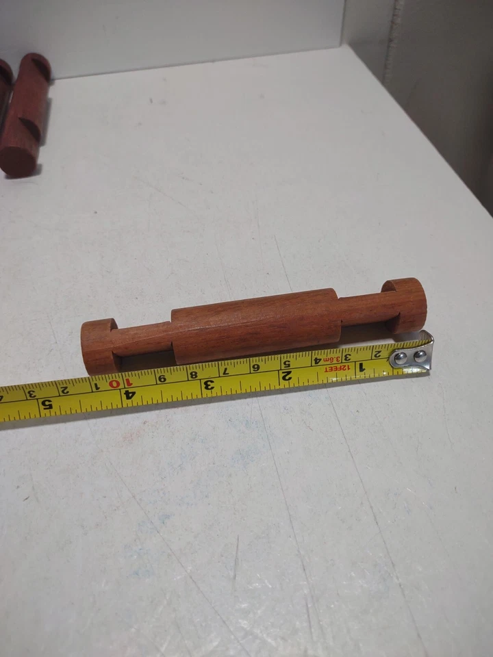 Vintage Lincoln Logs Lot of 17 Wooden 4.5" Round Building Logs Mixed Colors - Image 4 of 4