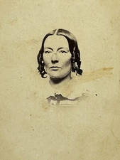 CDV Photo Woman Ringlet Curls Keene, NH New Hampshire