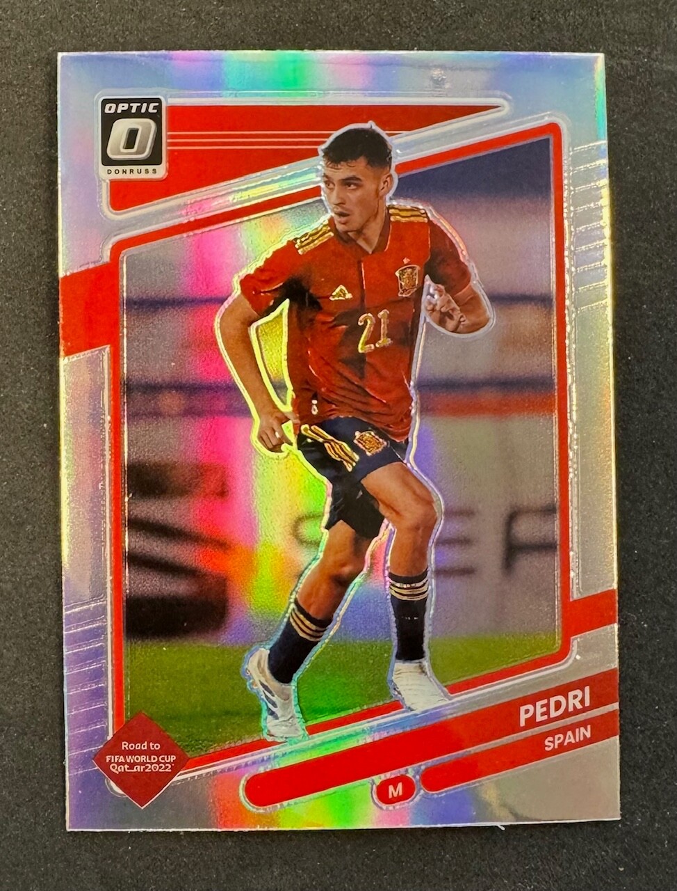 Pedri 2021-22 Panini Donruss Road to Qatar Optic Holo Prizm #151 Spain