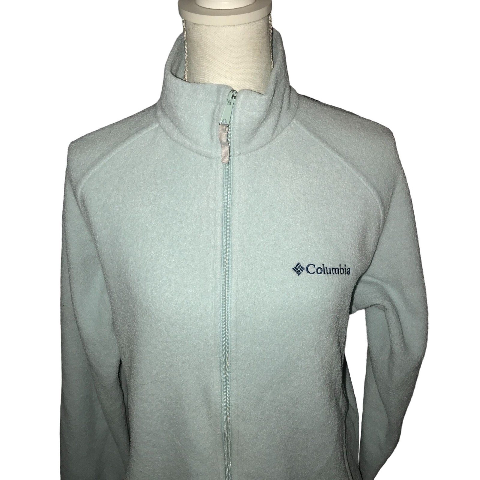 Columbia womens fleece zip up sweatshirt size large turquoise eBay