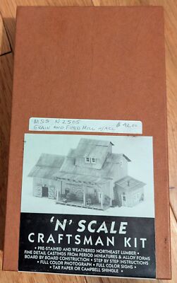 GRAIN MILL Wood Structure MAINLINE AND SIDING  N Scale model railroad building