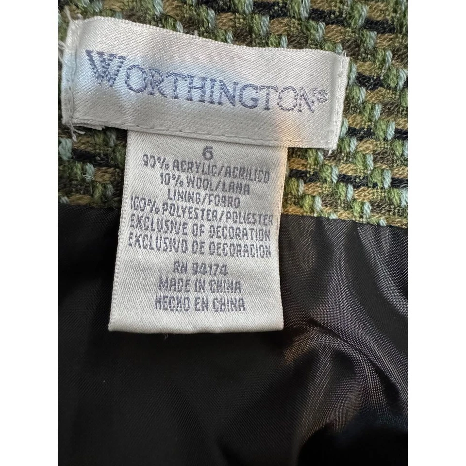 Falda De Colección Worthington Coquette Accedmia Oscura Línea A Talla 8 Mezcla de Lana Borde de Encaje Foto 2 de 4