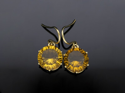 Ohrstecker 11,43 ct. Citrine 585 Gold 14 Karat Deta Schmuck