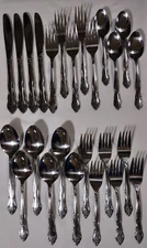 Rogers Stanley Roberts Stainless Dream Rose 25 Knives Forks & Spoons
