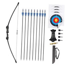 45" Youth Bow Arrows Set for Kids 8-12 Teens - Beginner Black Recurve Archery