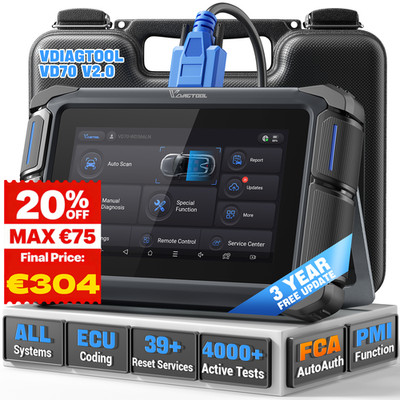 VDIAGTOOL VD70 KFZ Fehlerauslesegerät OBD2 Diagnosegerät Alle System ECU-Coding