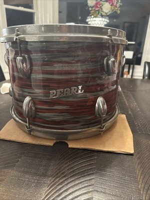 Vintage pearl swirl rack Tom with broken chrome clip 13 X 10