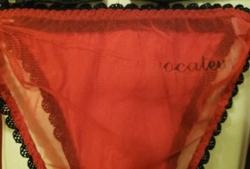Agent Provocateur Red Black Side Ties- O/S