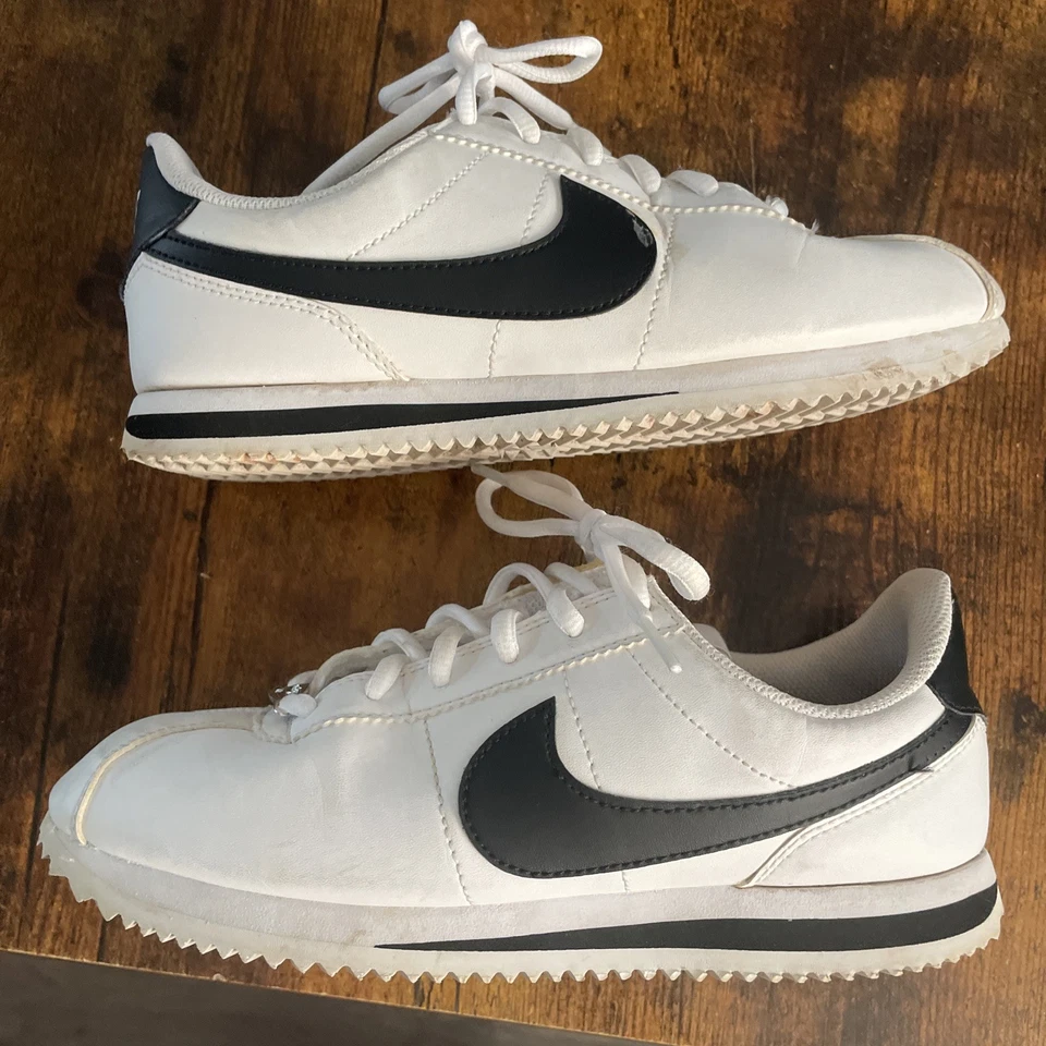 Nike Cortez Estilo Clásico Juvenil Talla 5.5Y Mujer Talla 7 Blanco Entrenadores 904764-102 Foto 2 de 4