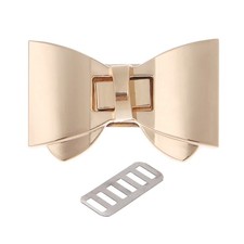 Bowknot Shape Clasp Turn Locks Twist Lock DIY Leather Handbag Bag Hardware