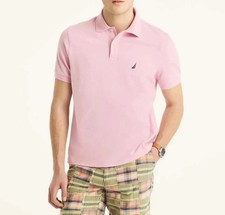 NWT Nautica Mens Large Slim Fit Short Sleeve Performance Deck Polo Shirt