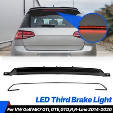 Für VW Golf VII 5G Limo mit Heckspoiler Dritte Bremsleuchte Bremslicht Schwarz
