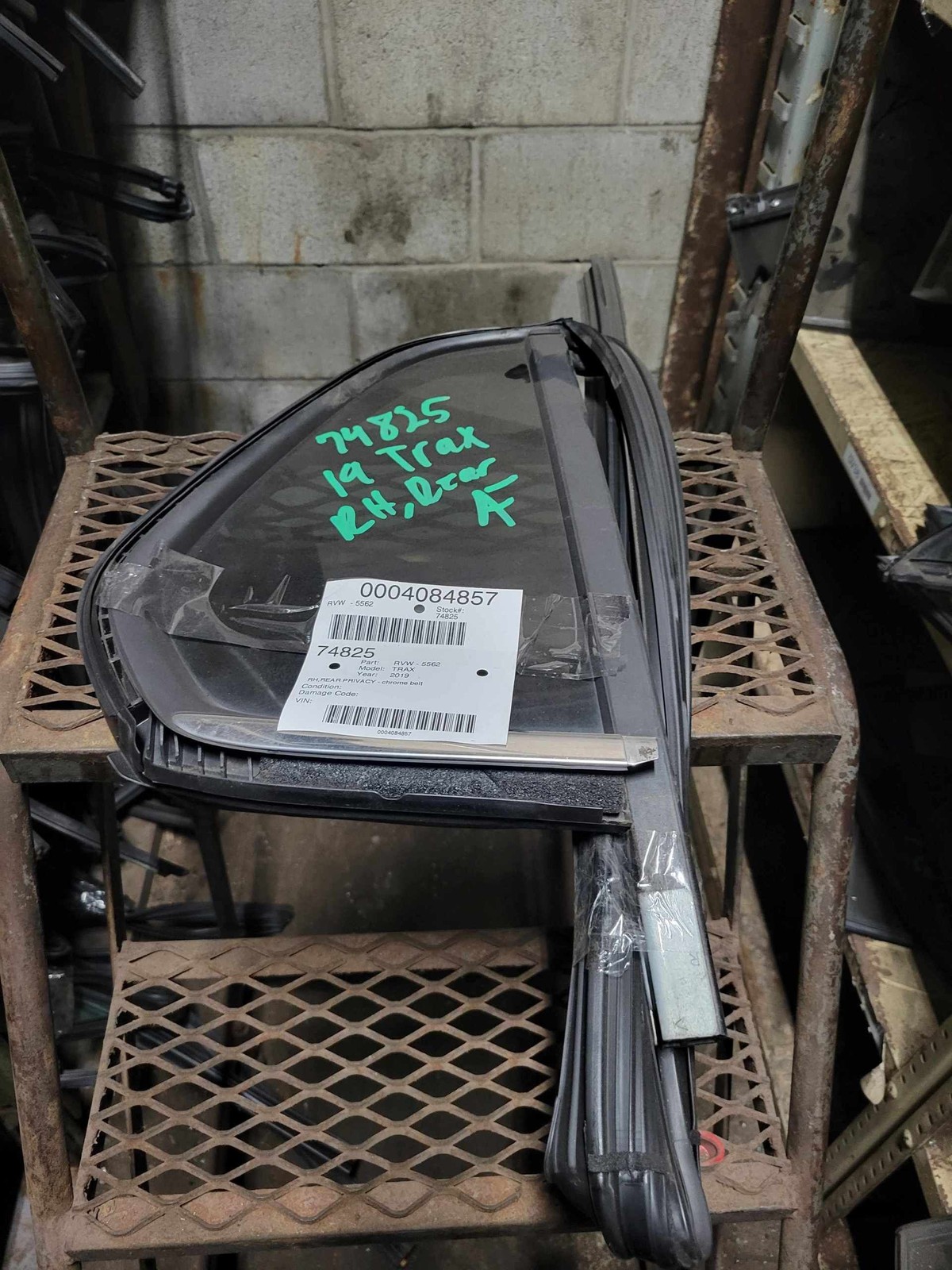 Rear Vent Glass/window CHEVY TRAX Right 13 14 15 16 17 18 19 20