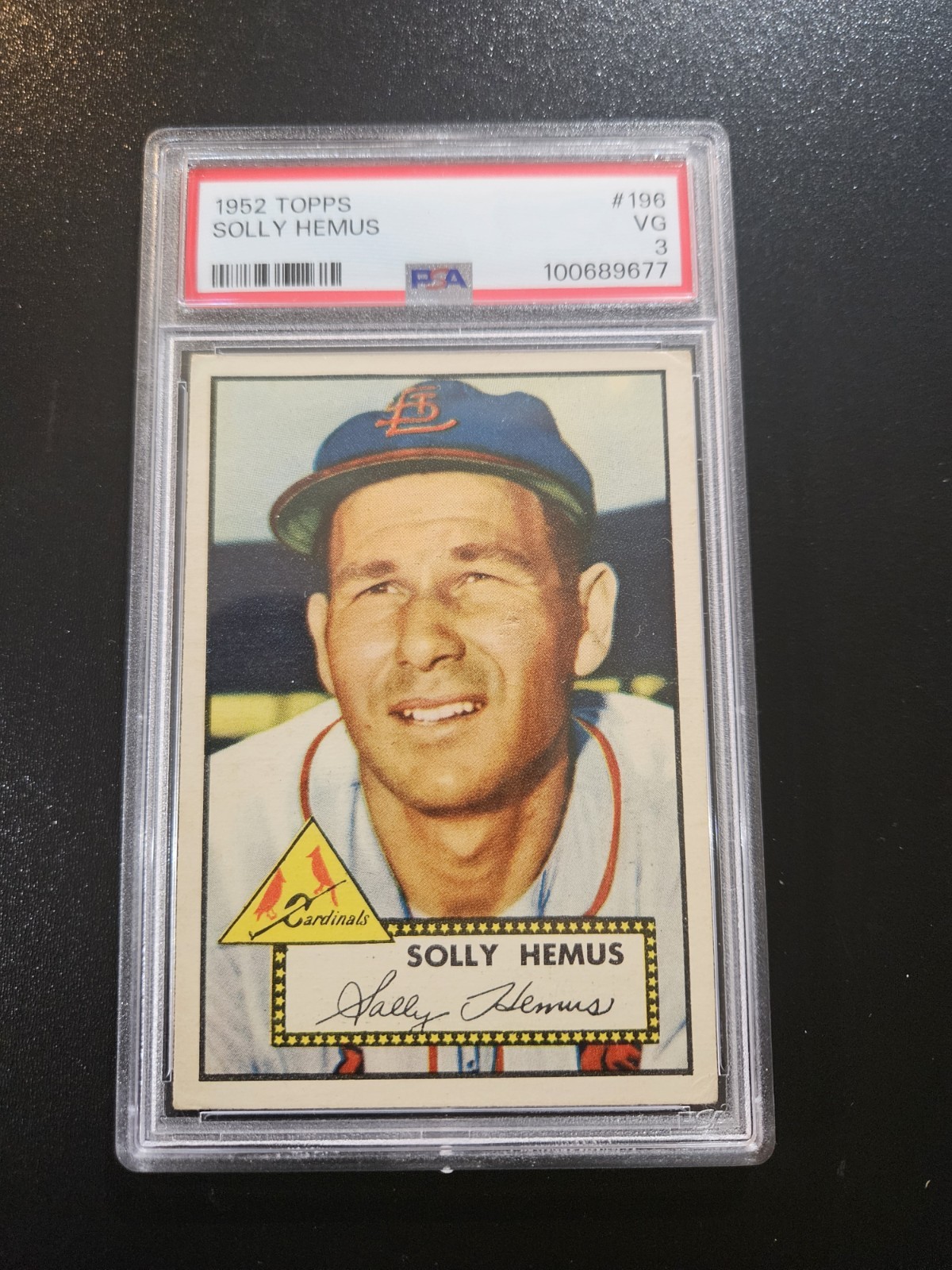 1952 Topps # 196 Solly Hemus PSA 3 VG
