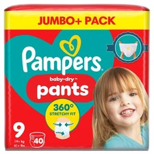Pampers Baby Dry Nappy Pants Size 9 Jumbo Pack 40 Diapers
