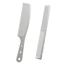 2 Pcs Stainless Steel Fine Tooth Comb Set, Unbreakable Anti-Static Hair Combs