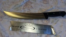Vintage Dexter No-stain 32-10” Butcher Knife, Wood Handle, Stainless Blade
