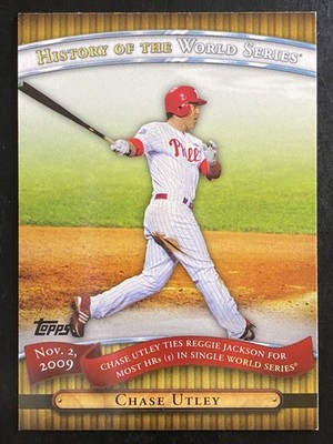 Chase Utley 2010 Topps History of the World Series Philadelphia Phillies #HWS24