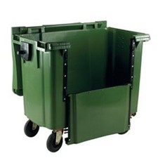 1100L Wheelie Bin Drop Down Front Heavy Duty Outdoor Waste Recycling Container
