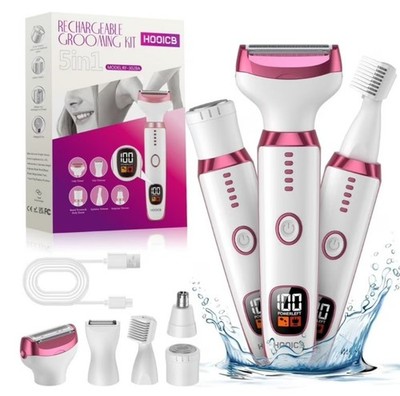 5-in-1 Electric Razor for Women Painless Hair Removal Face & Body Shaver Trimmer
