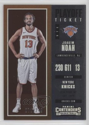 2017-18 Panini Contenders Playoff Ticket 72/249 Joakim Noah #71 1h1