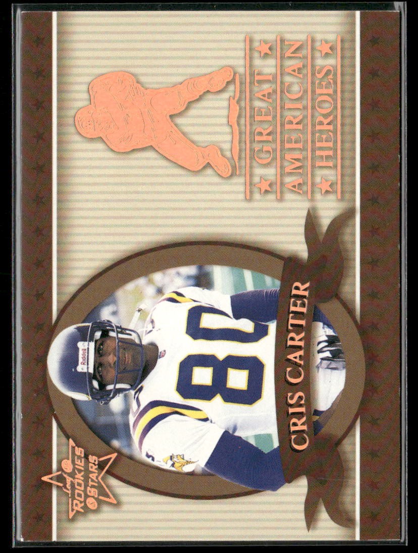 1999 Leaf Rookies & Stars #GAH-5 Cris Carter Great American Heroes #/2500