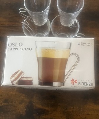 Fidenza Oslo Glass Cappuccino Cups Set Of 4