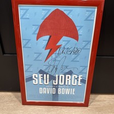 Seu Jorge David Bowie 2016 Tribute Tour Autographed Framed Poster Signed